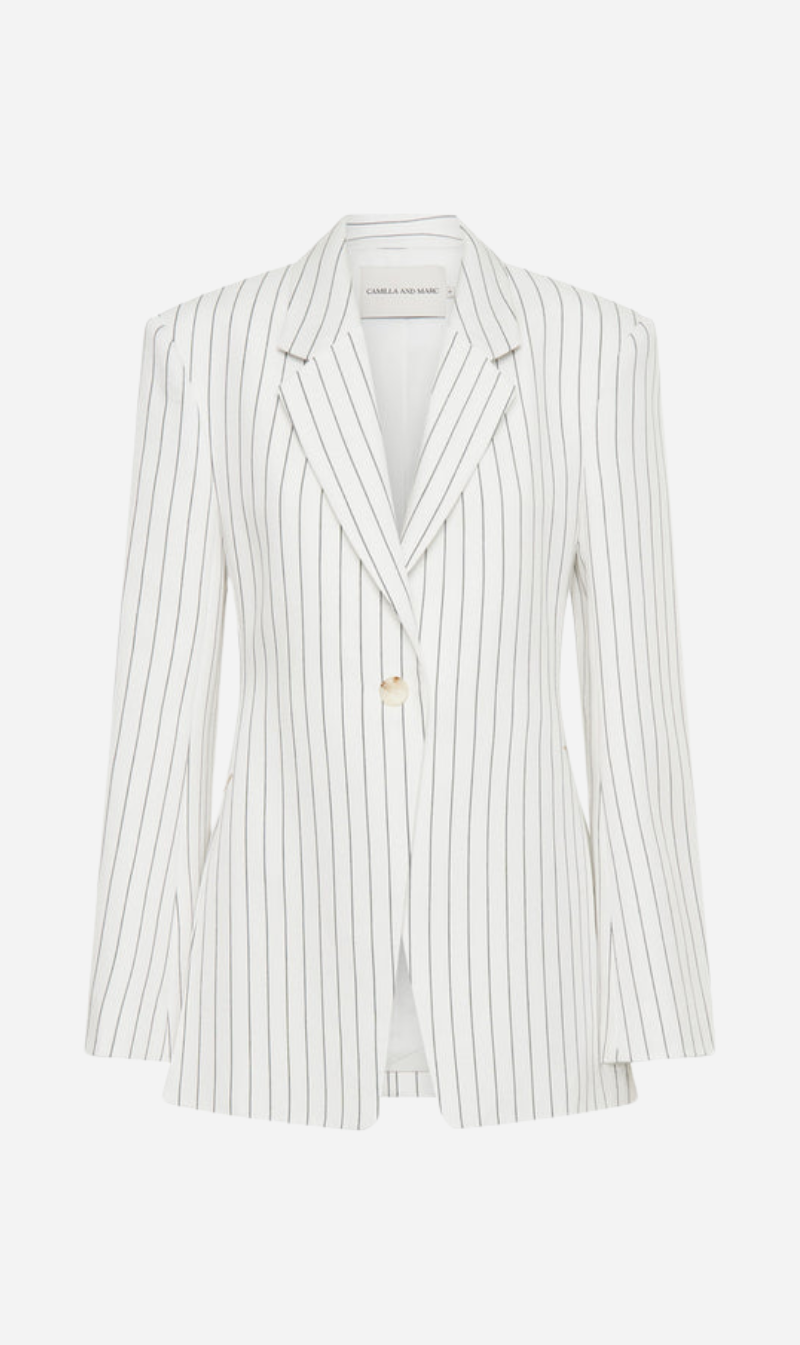 Camilla and Marc | Jagger Blazer - White Pinstripe