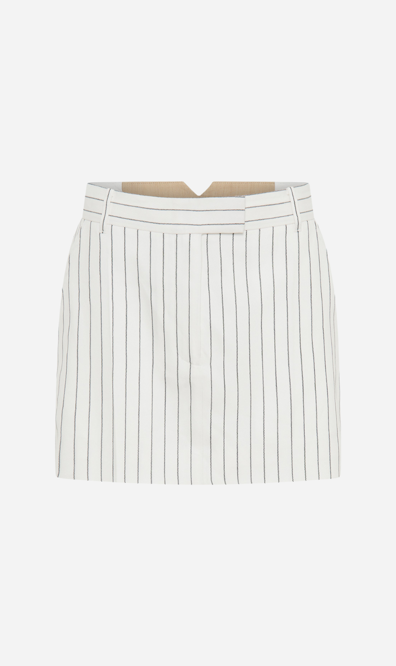 Camilla and Marc | Jagger Mini Skirt - White Pinstripe