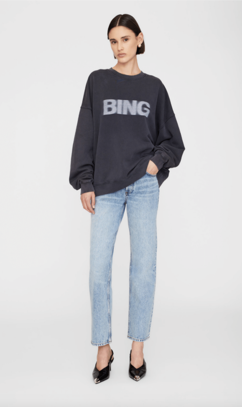 Anine Bing | Miles Sweatshirt Blur - Black