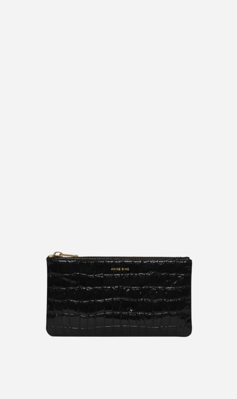 Anine Bing | Elly Pouch - Black Embossed