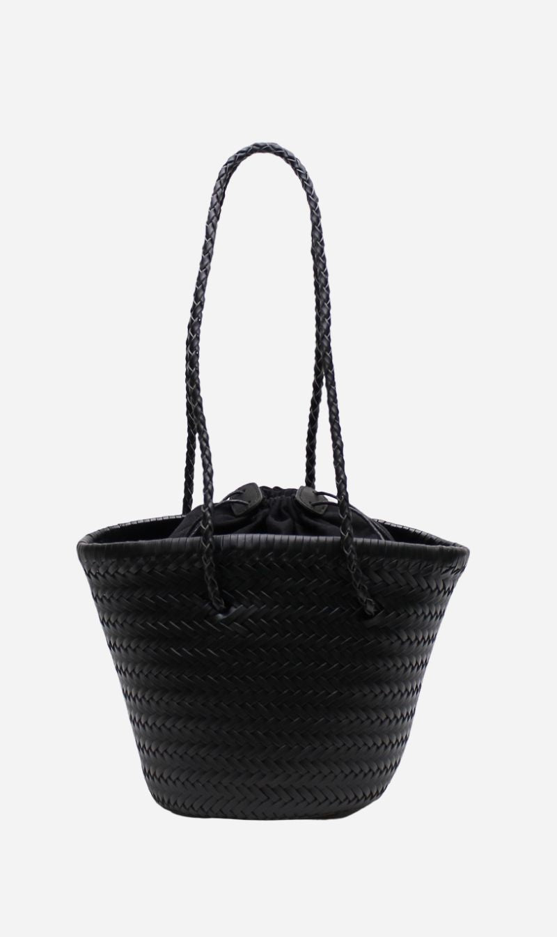 La Tribe | Woven Bucket Bag - Black