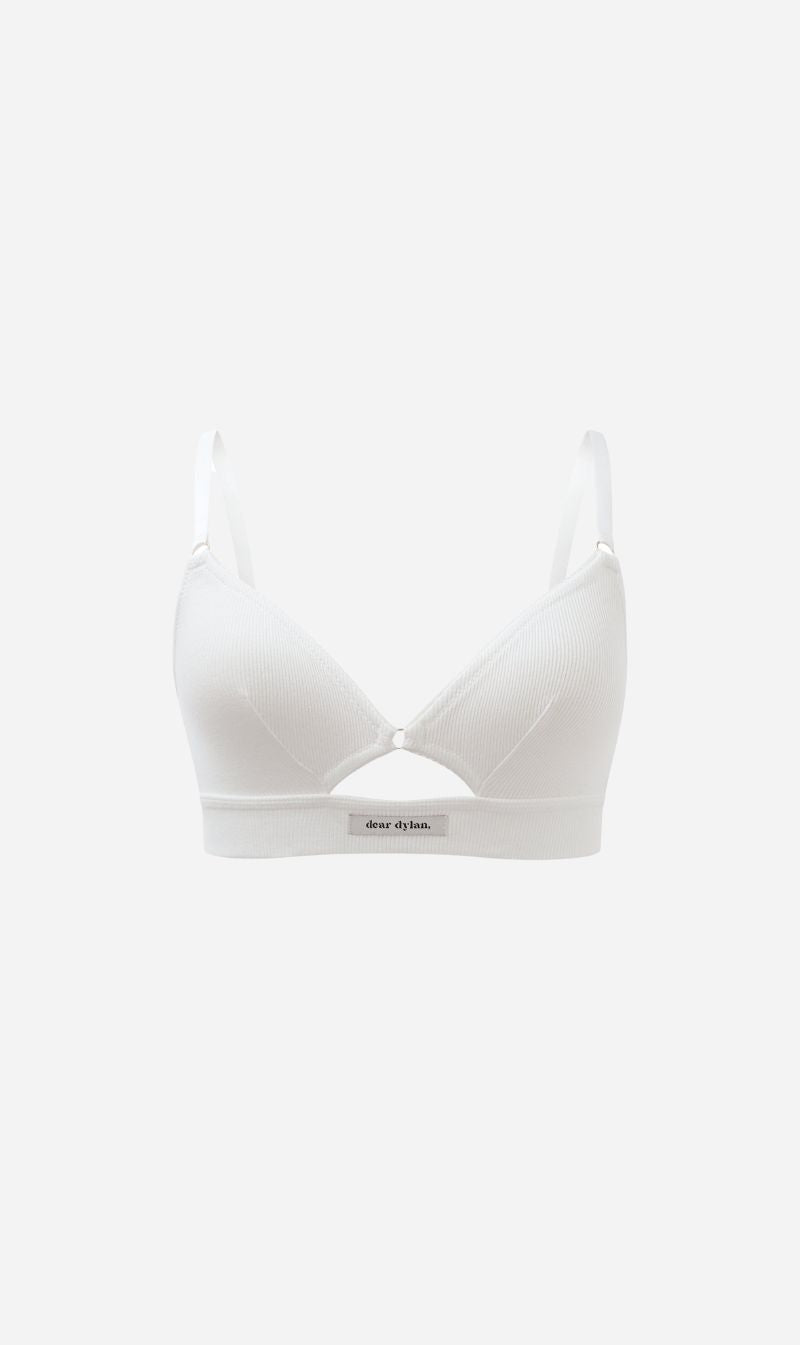 Dear Dylan | Organic Cut Out Bralette - Blanc