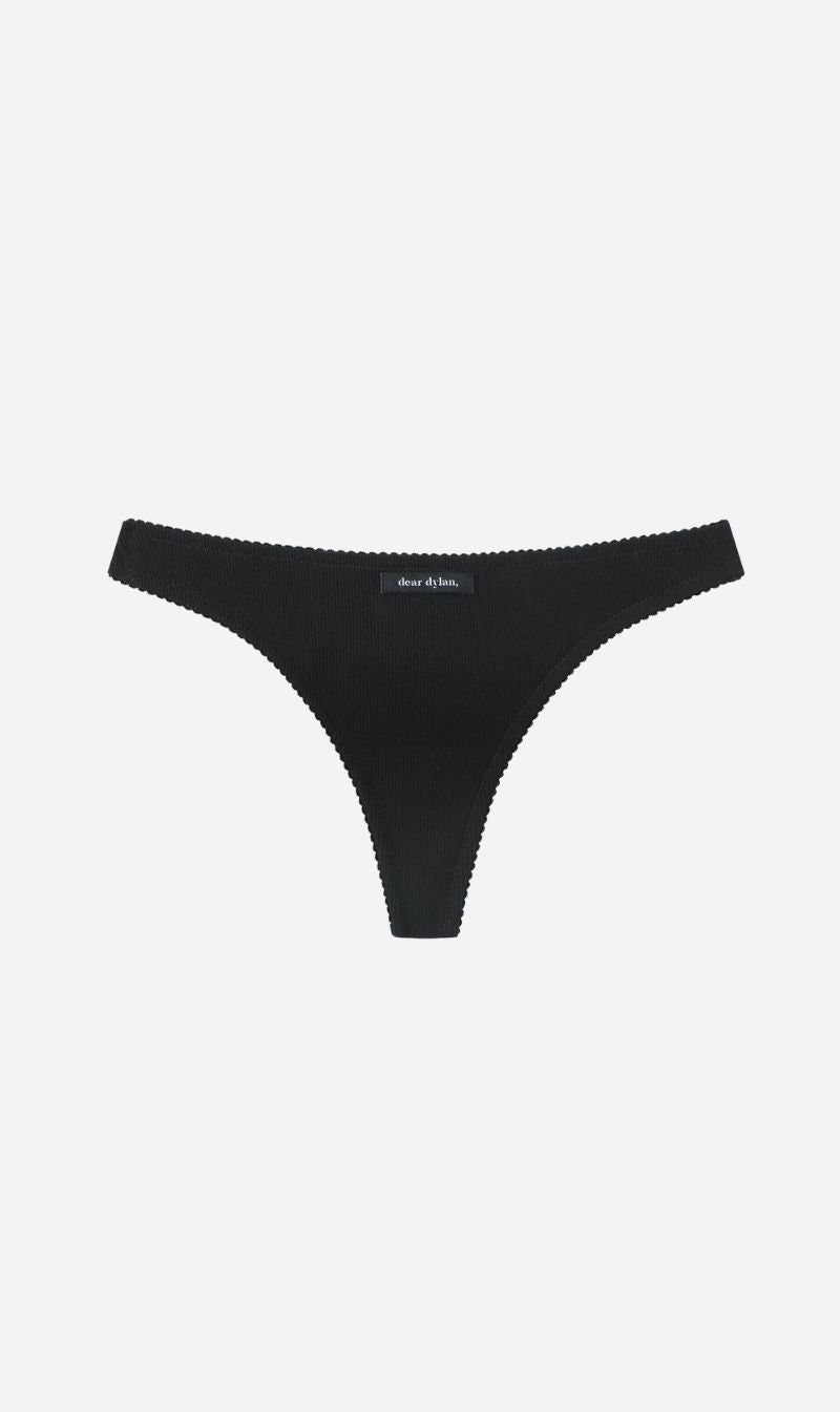 Dear Dylan | Organic Daily Thong - Noir