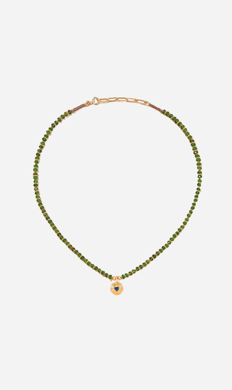 Tityaravy | Amara K Diopside Necklace - Plaque / Diopside