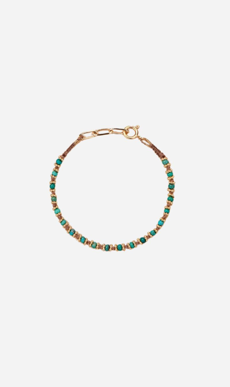 Tityaravy | Kamala Bracelet - Marron / Malachite