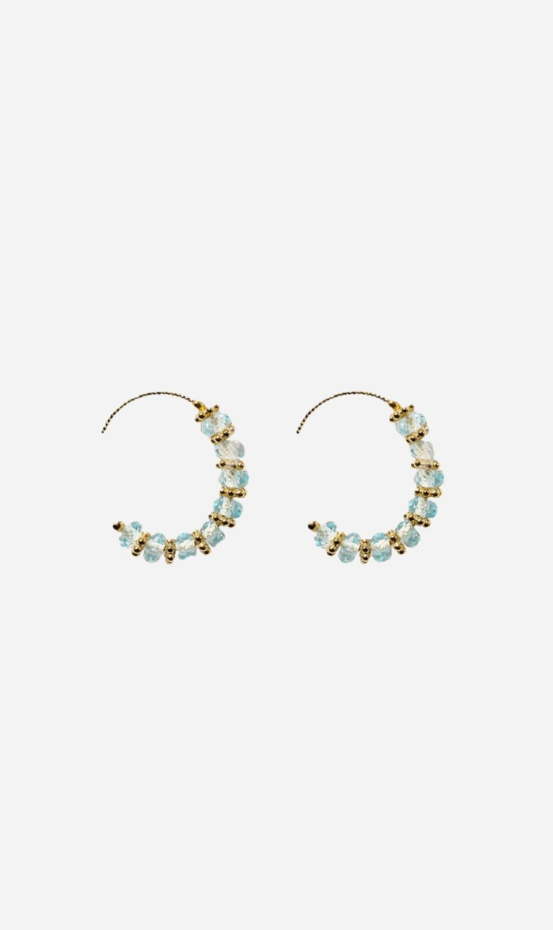 Tityaravy | Amara Earrings - Topaz Blue