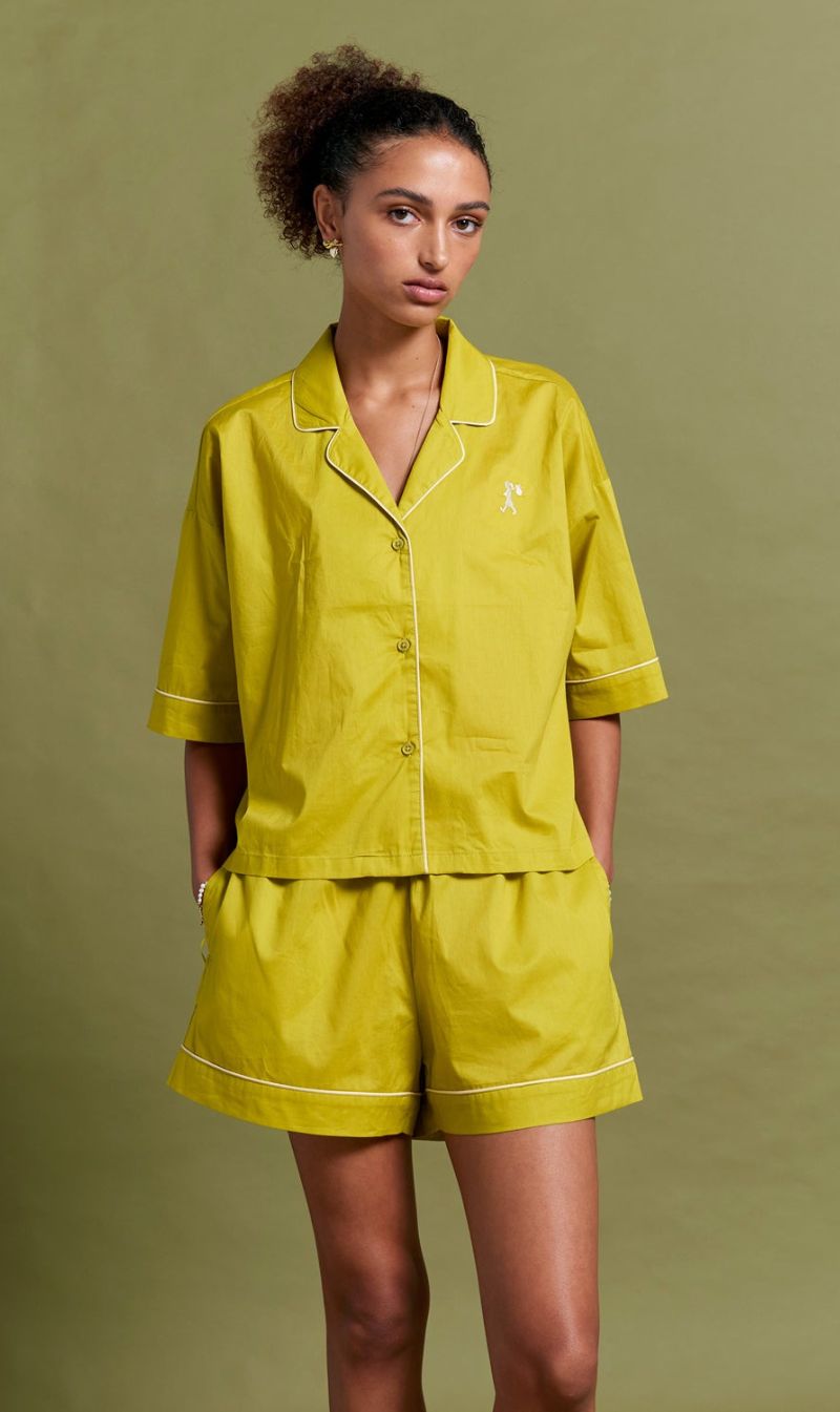 Papinelle x Karen Walker | Runaway Girl Boxer PJ Set - Citronelle