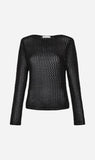 St Agni | Cotton Crochet Jumper - Black