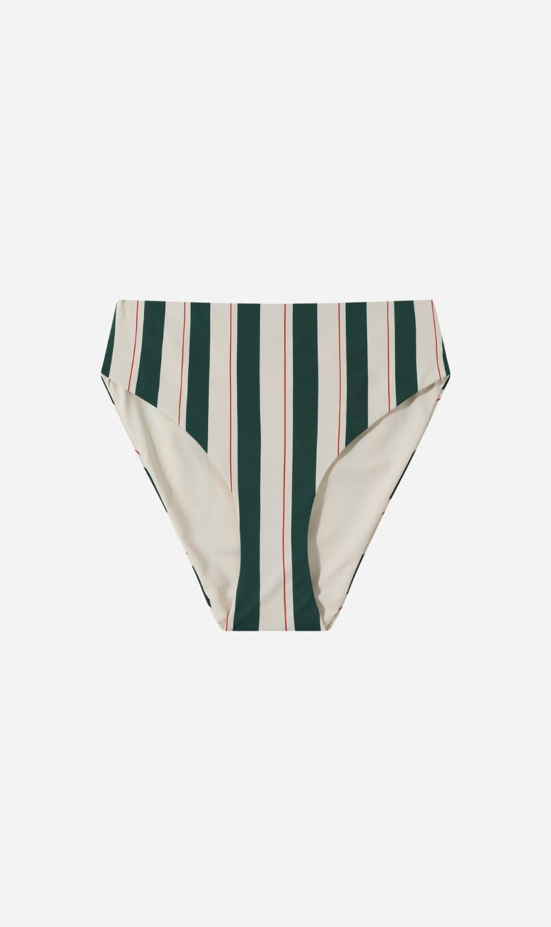 Dear Dylan | High Rise Swim Brief - Bistro Stripe