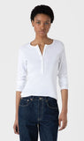 Sunspel | Rib Henley - White