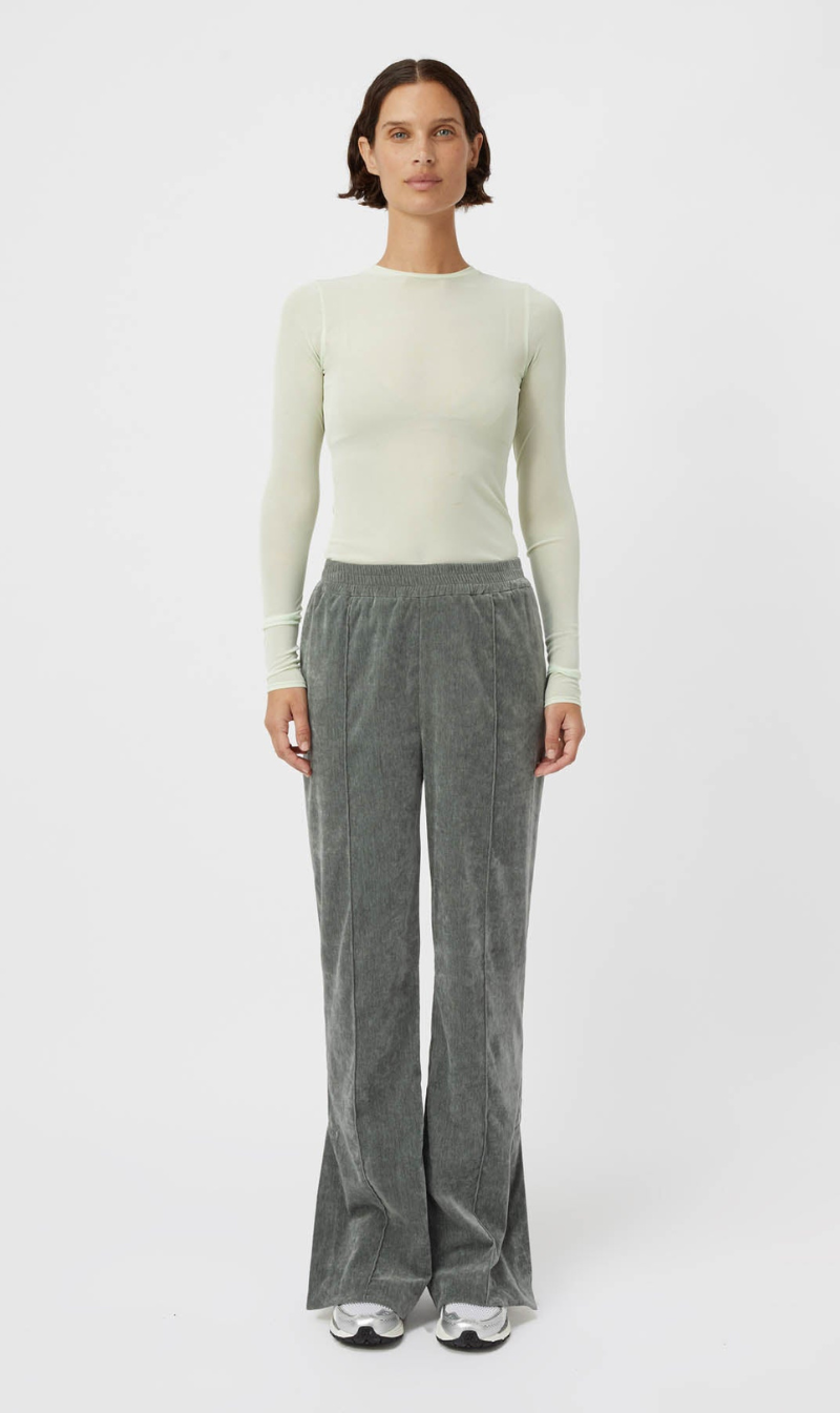 Camilla and Marc | Aneta Velour Track Pant - Agave
