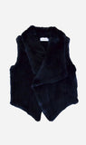 Yves Salomon | Vest 45cm Knitted Rex Rabbit - Black