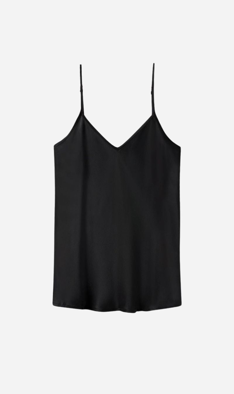 Silk Laundry | Bias Cut Cami - Black