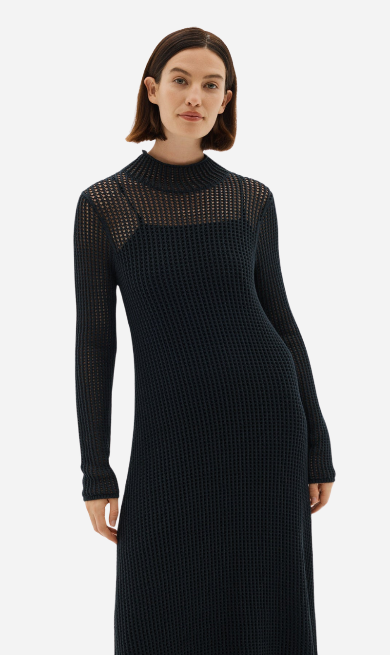 Assembly Label | Salina Waffle Knit Dress - Black