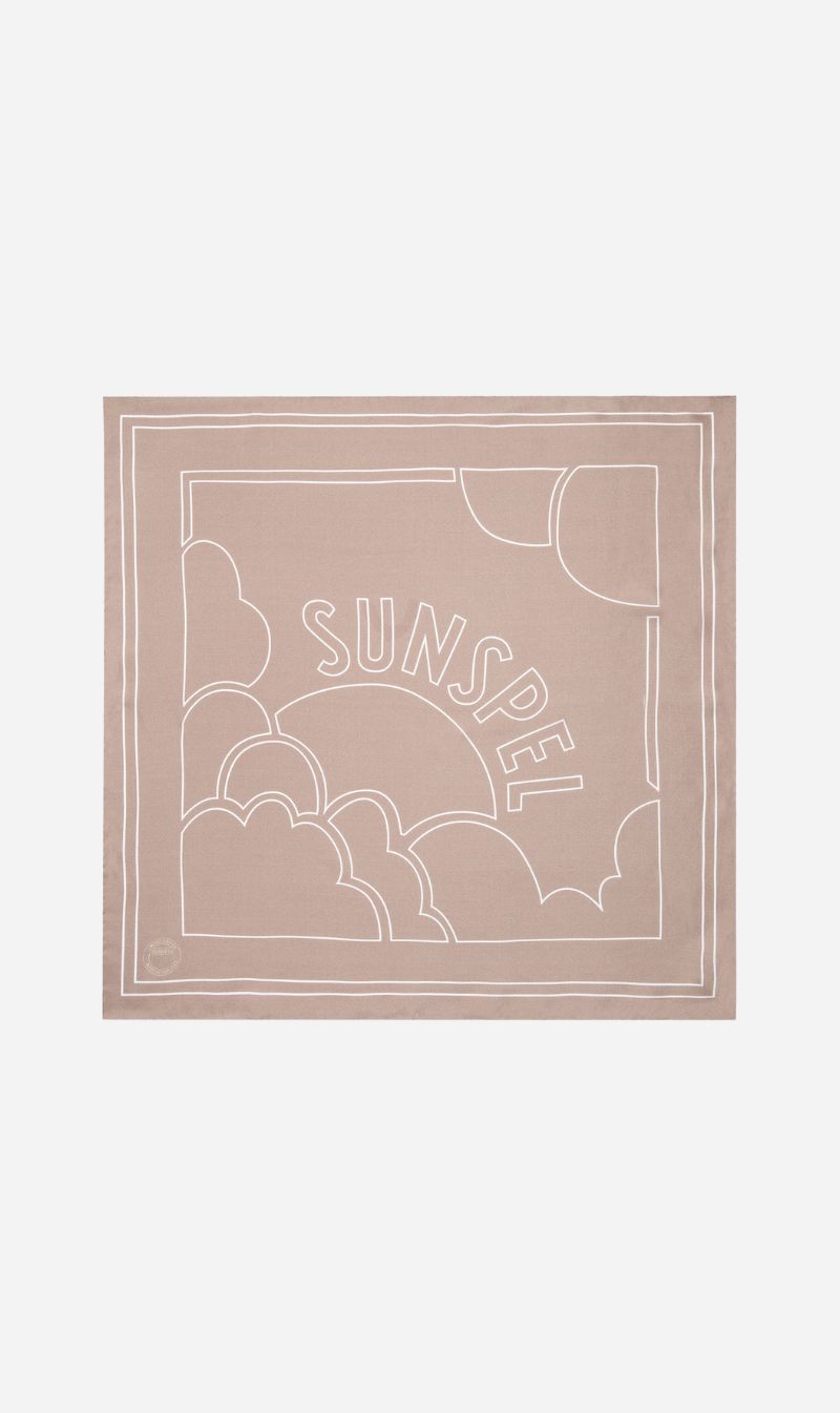 Sunspel | Linear Silk Scarf - Sandstone