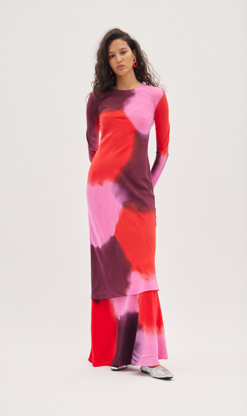 Gary Bigeni | Leong Bias Cut Dress - Hand Painted