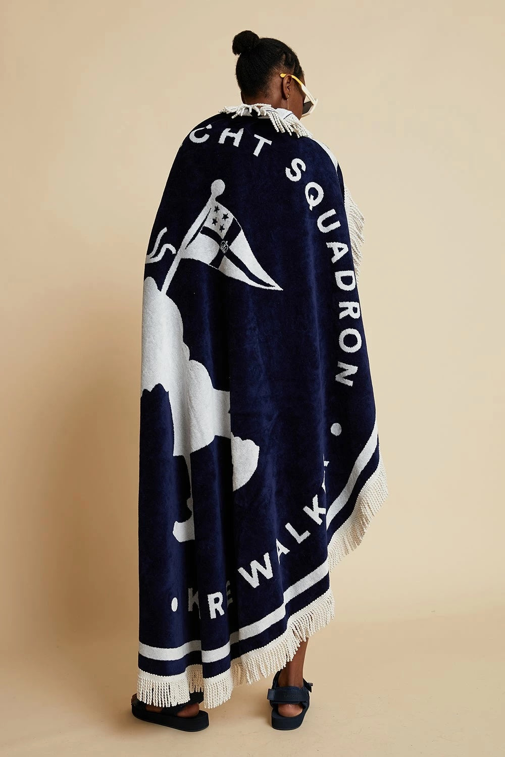 Karen Walker | Round Runaway Sailor Girl Towel - Navy/White/Multi