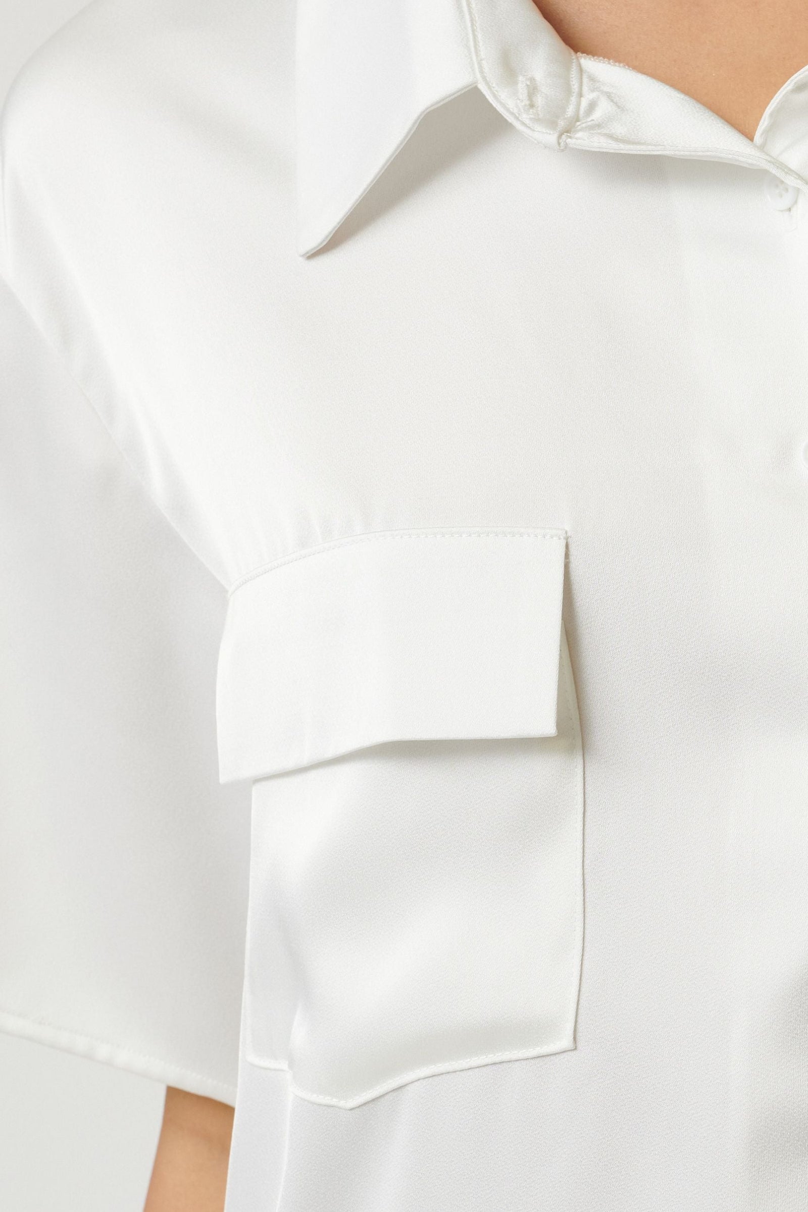 Kat The Label | Gracie Short Sleeve Shirt - Ivory
