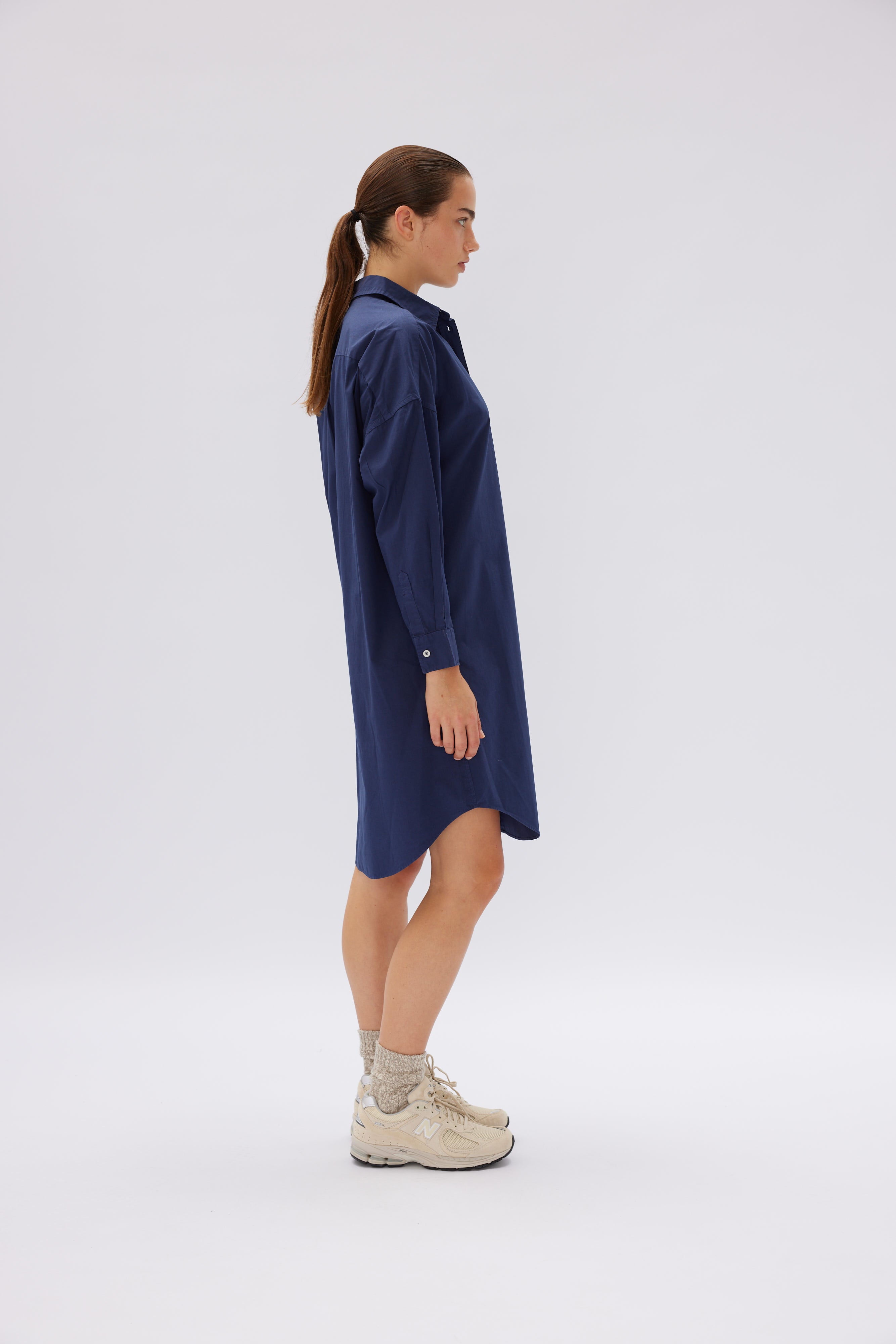 LMND | Chiara Shirt Dress - Navy