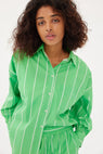 LMND | Chiara Shirt Wide Stripe - White/Verde