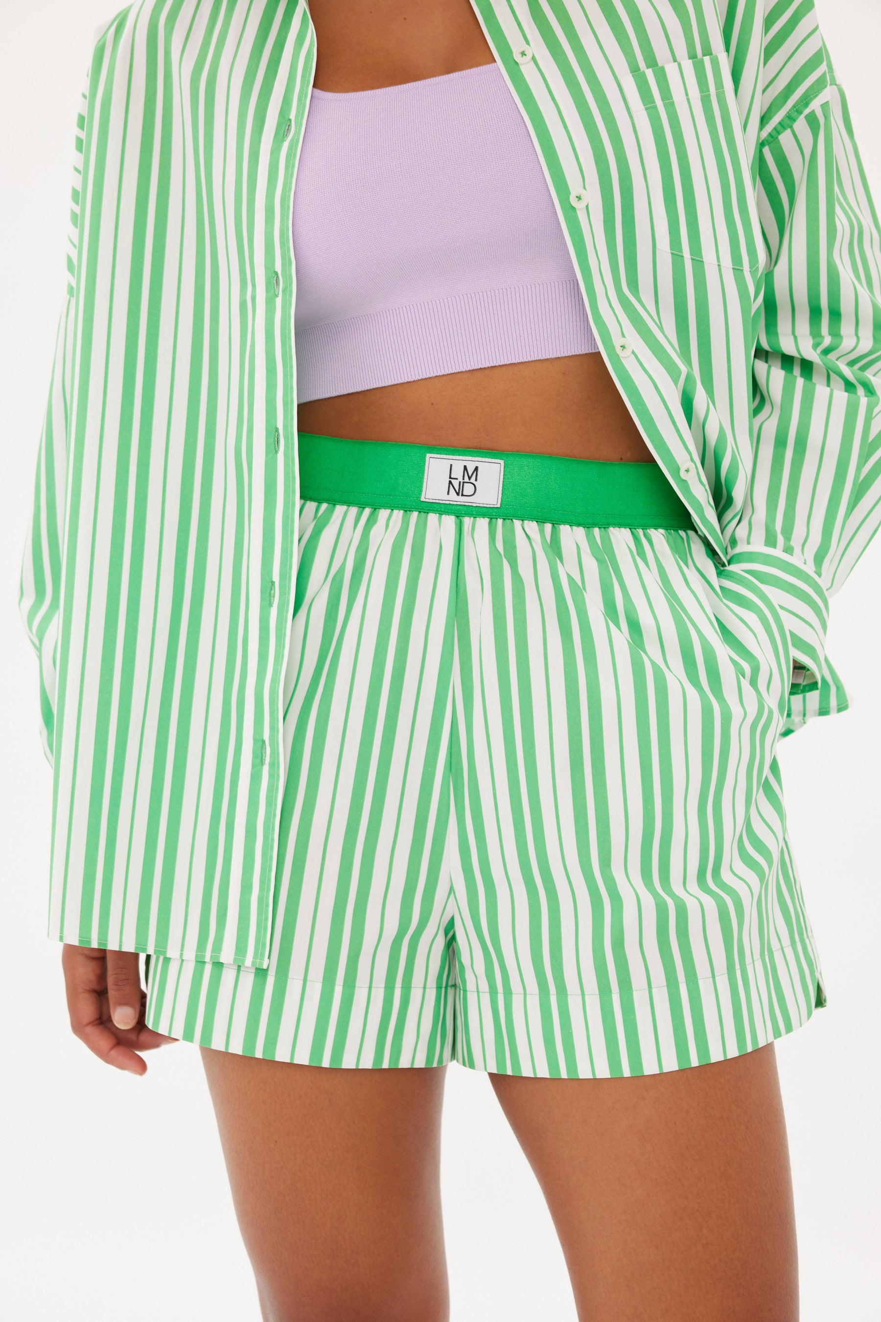 LMND | Chiara Boxer Shorts - Verde/White