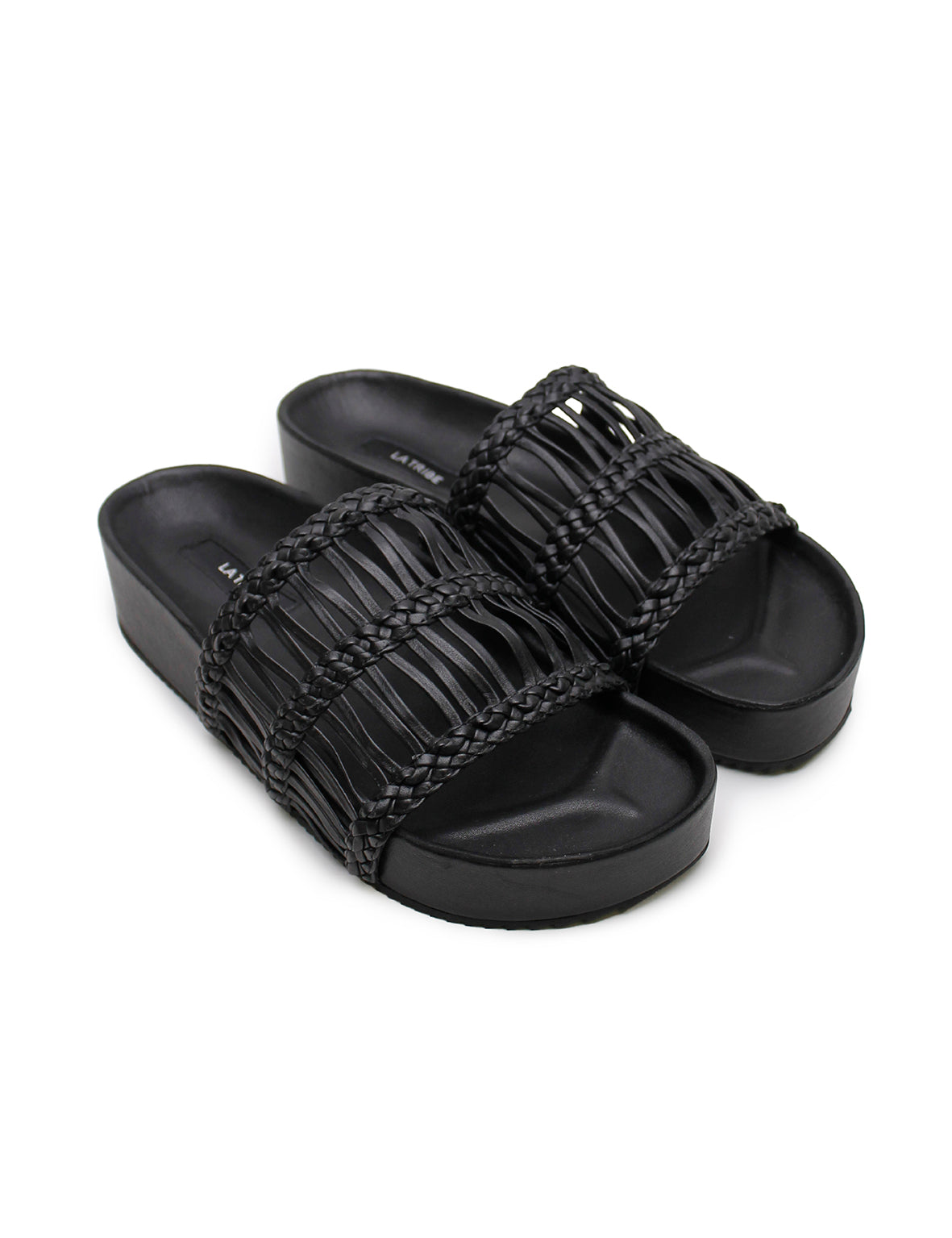 La Tribe | Lou Platform Slide - Black