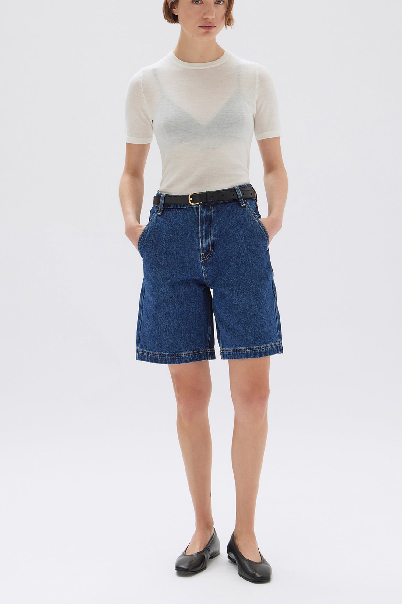 Assembly Label | Longline Denim Short - Heritage Blue