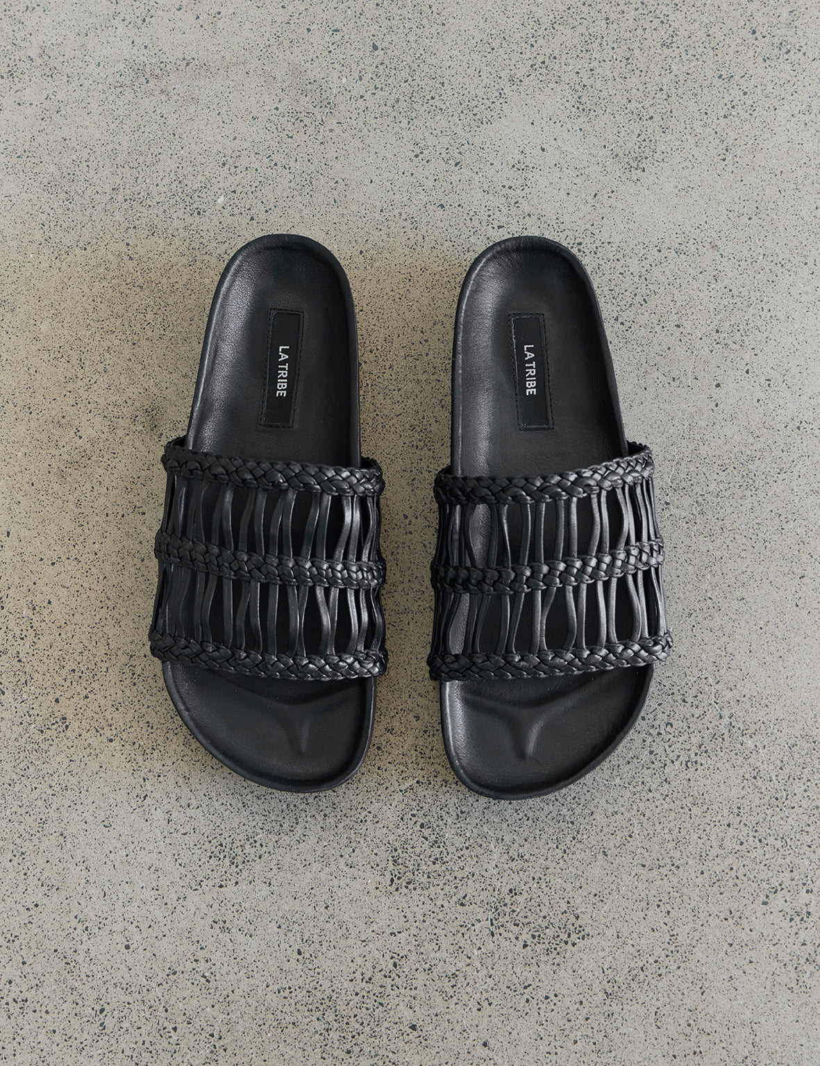 La Tribe | Lou Platform Slide - Black