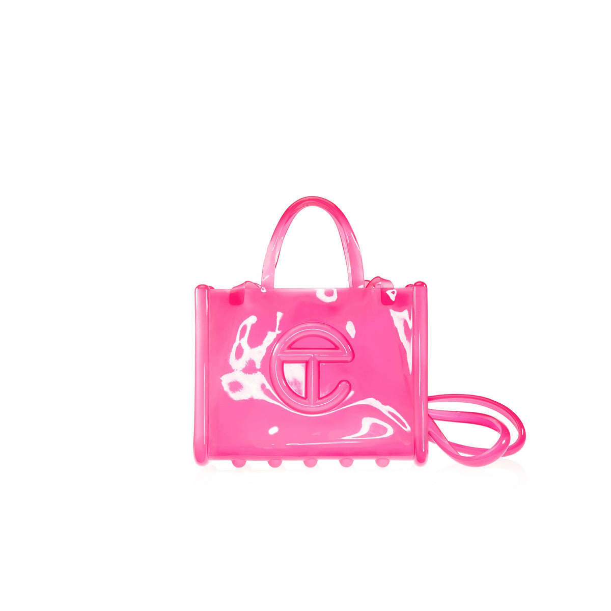 Melissa x Telfar | Medium Jelly Shopper Bag - Clear Pink