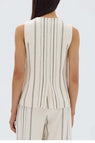 Assembly Label | Matera Stripe Vest - Cream/Black