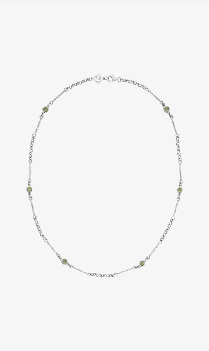 Zoe & Morgan | Azalea Necklace - Silver With Apatite