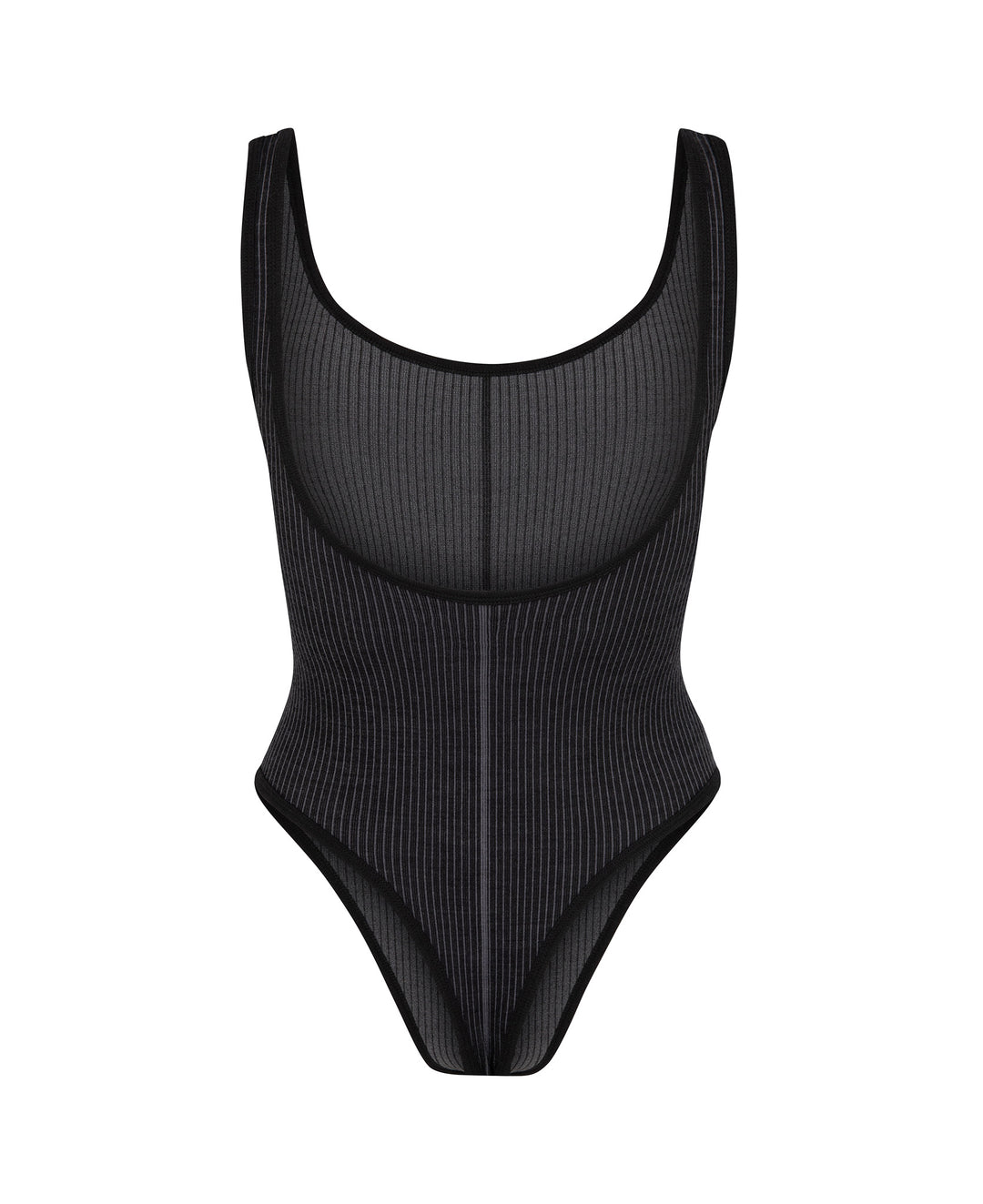 Nagnata | Rib Bodysuit - Black/Charcoal