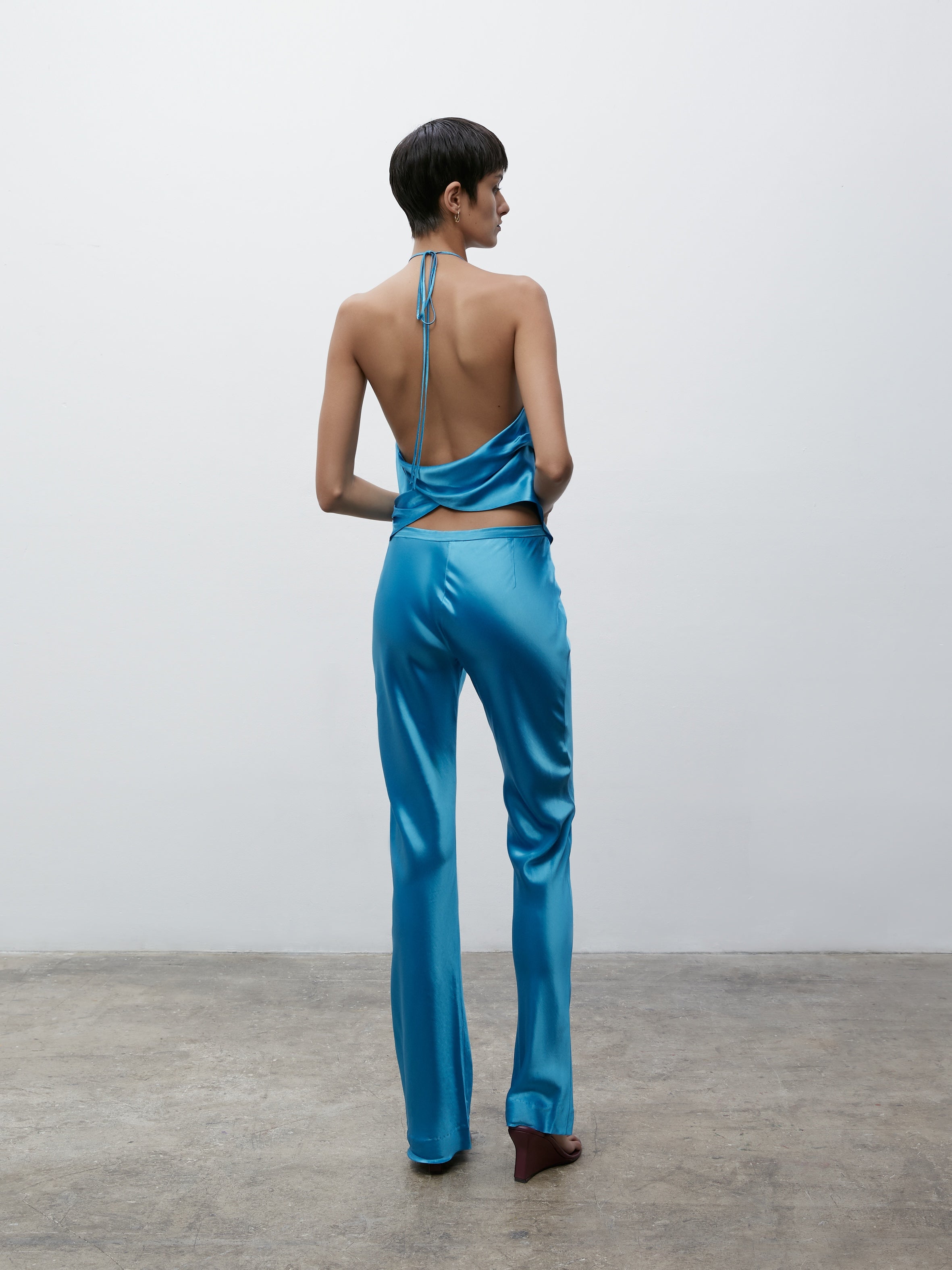 Paris Georgia | Sleek Belted Pant - Bold Blue