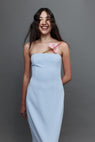 REBE | Strapless Long Dress - Blue