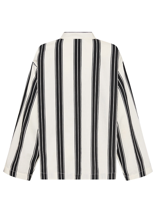 Matteau | Relaxed Stripe Tunic - Nero Stripe