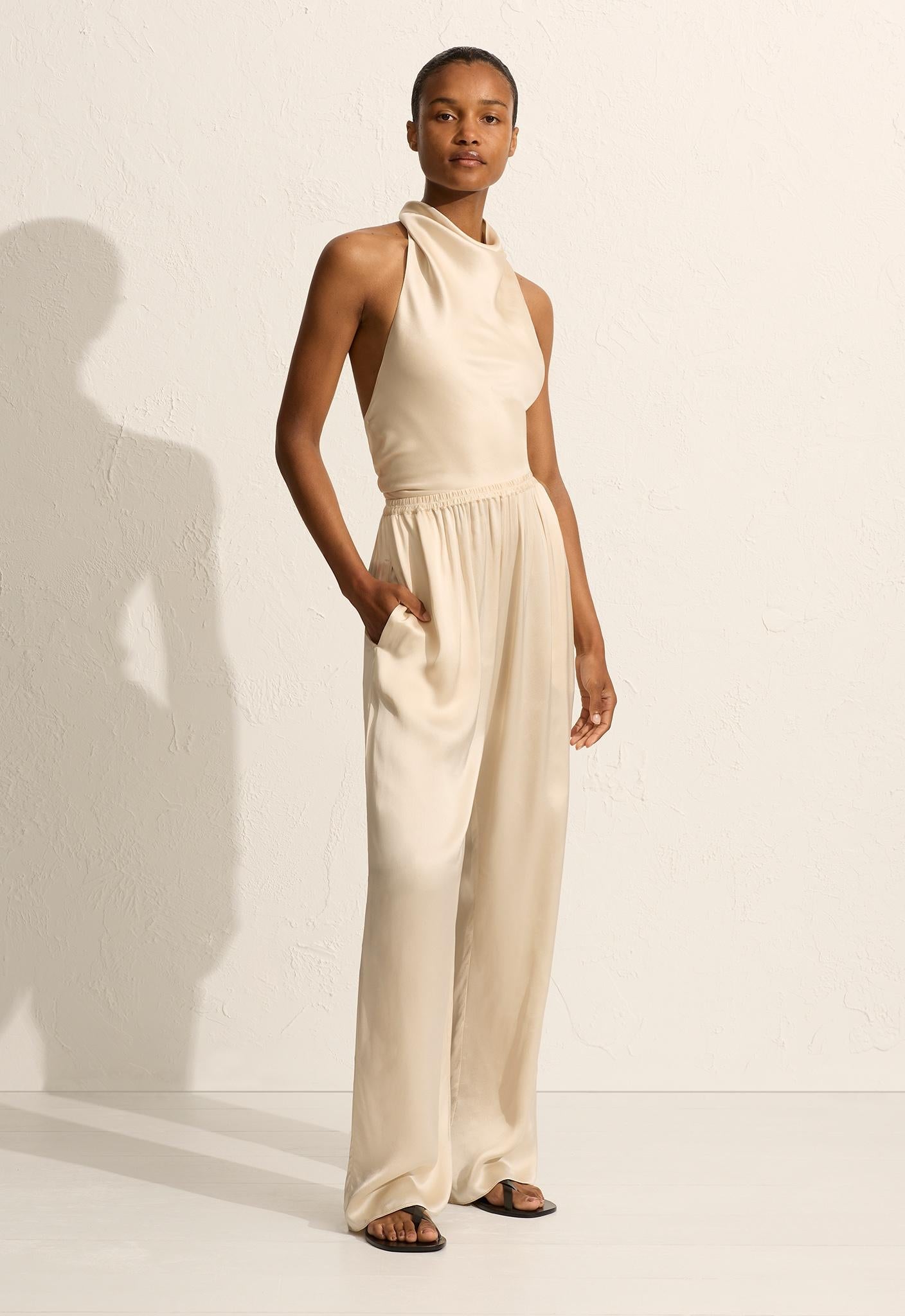 Matteau | Relaxed Satin Pant - Ivory