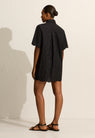 Matteau | Broderie Mini Shirt Dress - Floral Broderie Black