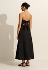 Matteau | Broderie Strapless Dress - Floral Broderie Black