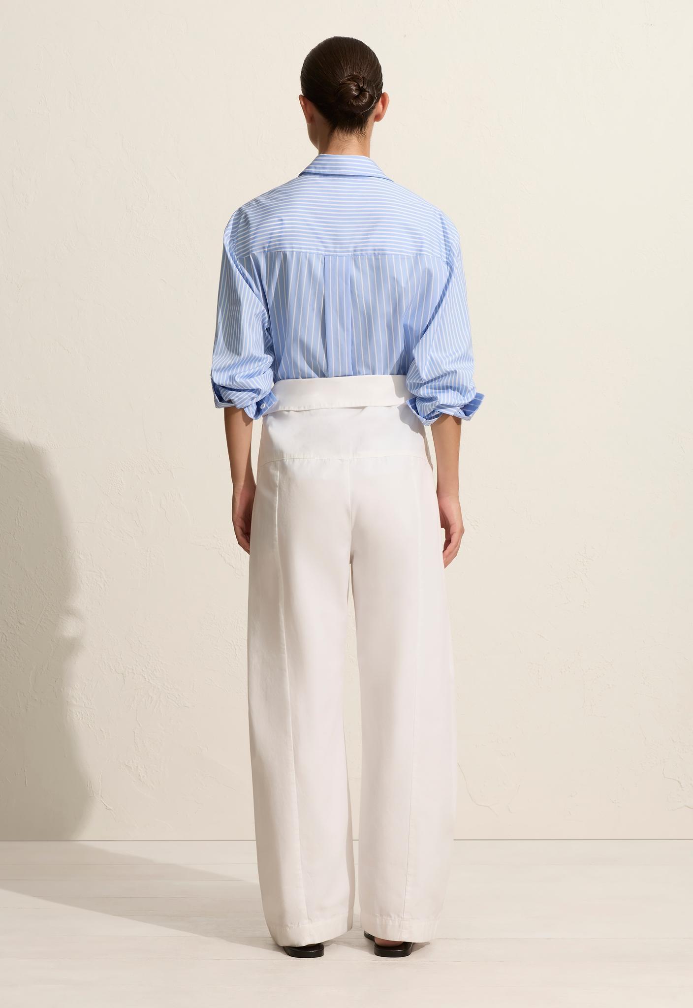 Matteau | Contrast Stripe Shirt - Sky Stripe