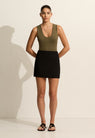 Matteau | Crepe Mini Skirt - Black