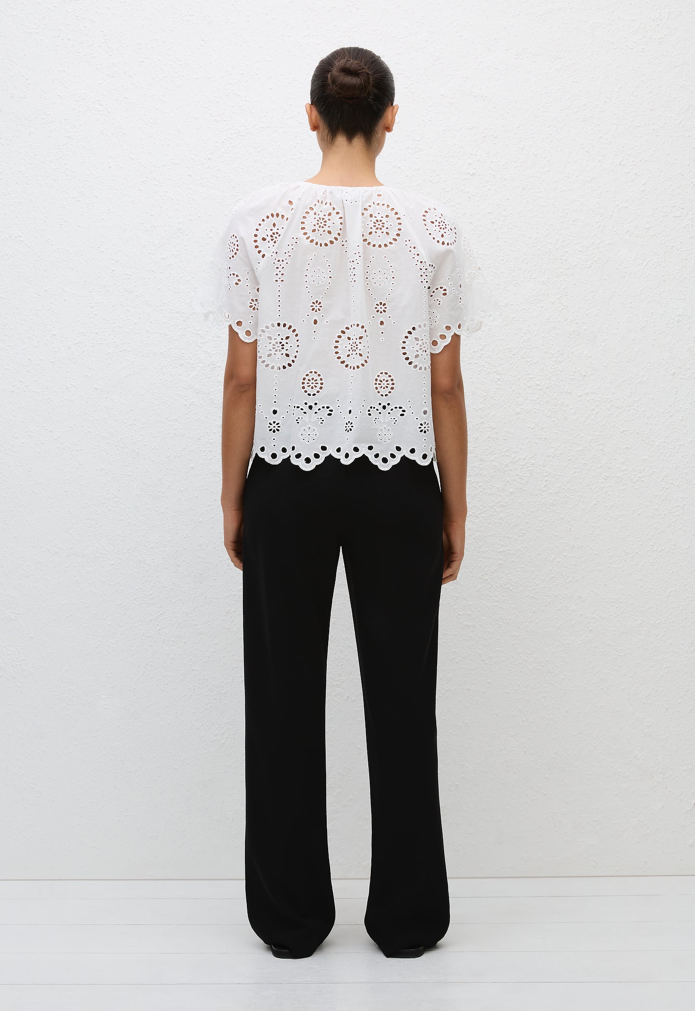 Matteau | Broderie Blouse - White