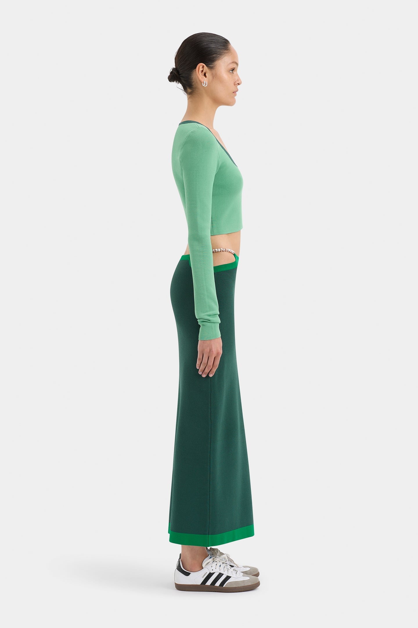 SIR The Label | Salvador Long Sleeve Crop - Emerald