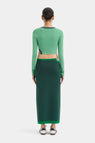 SIR The Label | Salvador Beaded Midi Skirt - Forest Green