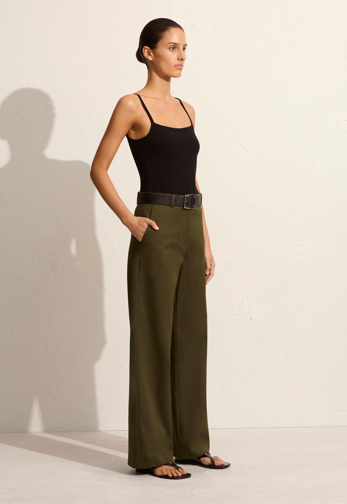 Matteau | Straight Twill Trouser - Olive