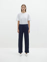 Bassike | Twill Stripe Detail Pant - Ink/White
