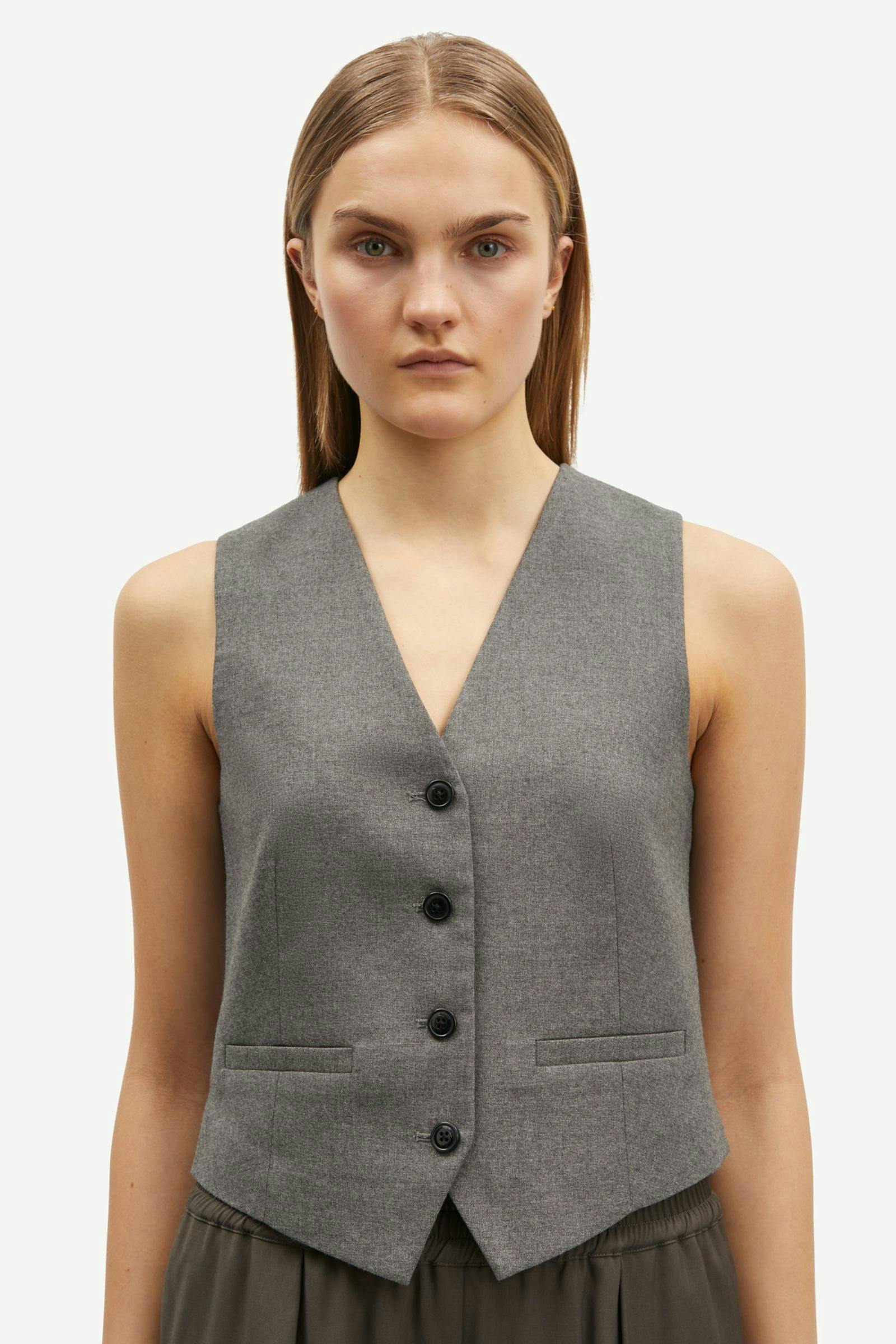 Samsoe Samsoe | Saramona Vest - Grey Mel.