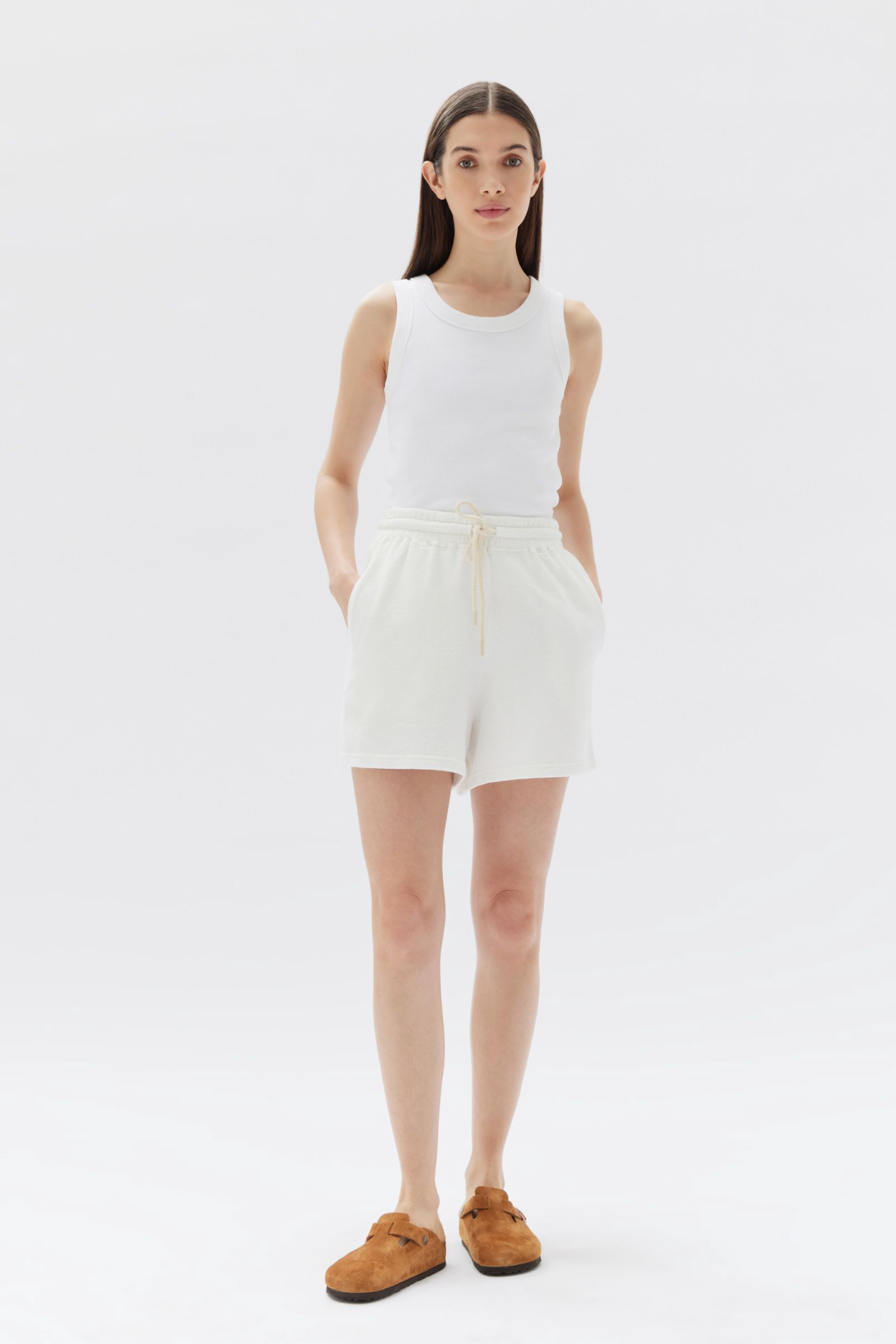 Assembly Label | Paloma Terry Short - Antique White