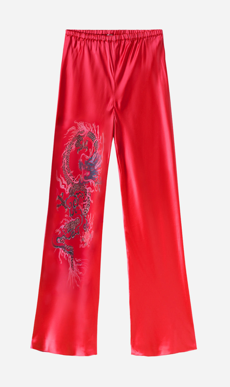 Silk Laundry | Bias Cut Pants - Year Of The Dragon