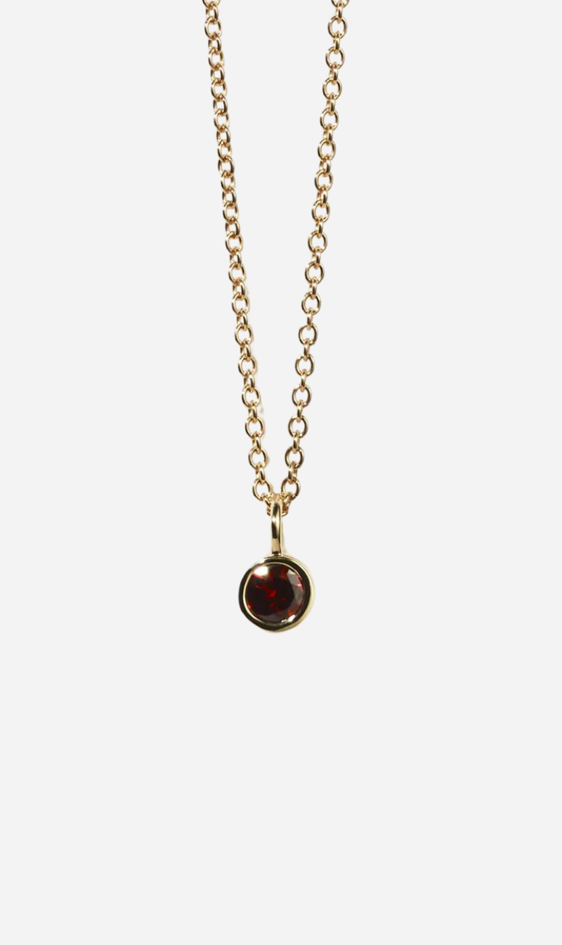 Meadowlark | Cosmo Charm Necklace - Garnet/Gold