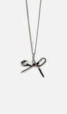 Meadowlark | Bow Charm Necklace 50cm - Sterling Silver